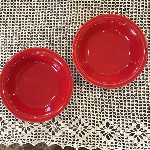Fiesta Scarlet Red Fruit/Dessert/Salsa Bowls~ Set of 2~Lead-free China - Picture 2 of 10